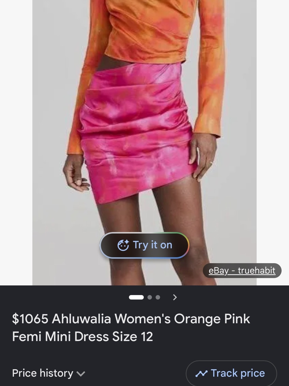 Ahluwalia pink and orange dress